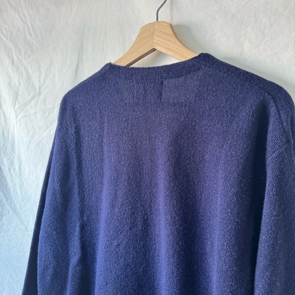 Vintage 70s Ferranti Orlon Knit Navy Cardigan - Picture 4 of 10